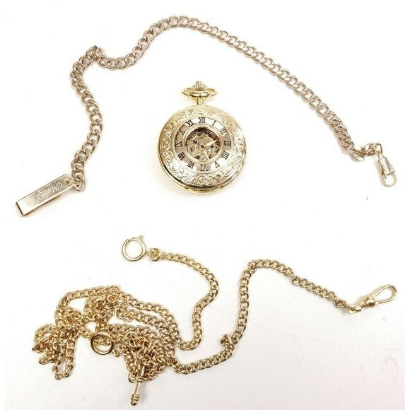 ManChDa Pocket Watch Retro Classic Mechanical Hand-Wind Pocket Watch Steampunk - Picture 3 of 9